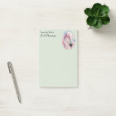 Roze Flamingo Pastel Art gepersonaliseerd Post-it® Notes (Kantoor)