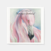 Roze flamingo Pastel Art Servetten (Voorkant)