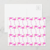 Roze Flamingo patroon 2 Briefkaart (Voorkant / Achterkant)