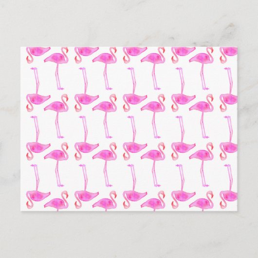 Roze Flamingo patroon 2 Briefkaart (Voorkant)