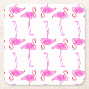 Roze Flamingo patroon 2 Kartonnen Onderzetters