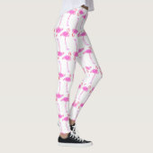 Roze Flamingo patroon 2 Leggings (Rechts)