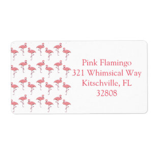 Roze Flamingo Patroon Aangepaste Labels