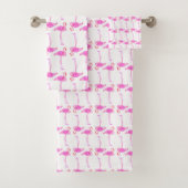 Roze Flamingo patroon Bad Handdoek (Insitu)