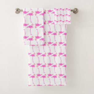 Roze Flamingo patroon Bad Handdoek