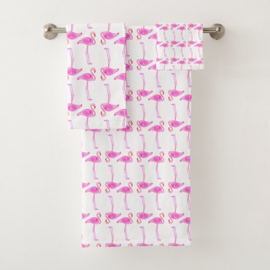 Roze Flamingo patroon Bad Handdoek (Insitu)