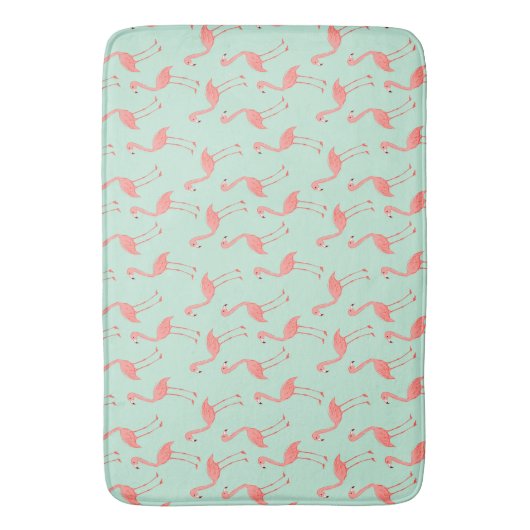 Roze Flamingo patroon Badmat (Voorkant Verticaal)