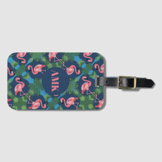  Roze Flamingo patroon Bagagelabel