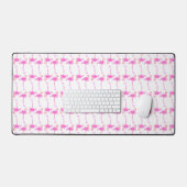 Roze Flamingo patroon Bureaumat (Keyboard & Muis)