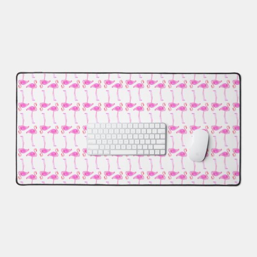Roze Flamingo patroon Bureaumat (Keyboard & Muis)