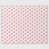 Roze Flamingo patroon Cadeaupapier (Vlak)