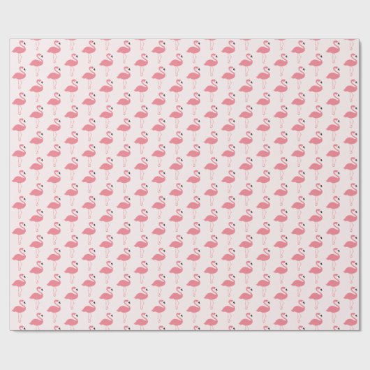 Roze Flamingo patroon Cadeaupapier (Vlak)