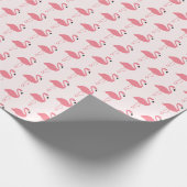 Roze Flamingo patroon Cadeaupapier (Hoek)