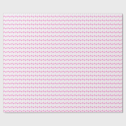 Roze Flamingo patroon Cadeaupapier (Vlak)