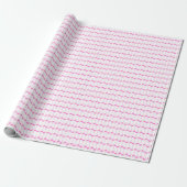Roze Flamingo patroon Cadeaupapier (Uitgerold)