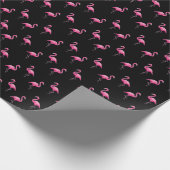 Roze Flamingo Patroon Chic Trendy Girly Cool Cadeaupapier (Hoek)