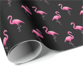 Roze Flamingo Patroon Chic Trendy Girly Cool Cadeaupapier (Rol Hoek)
