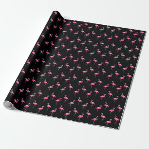 Roze Flamingo Patroon Chic Trendy Meisjesachtig Co Cadeaupapier