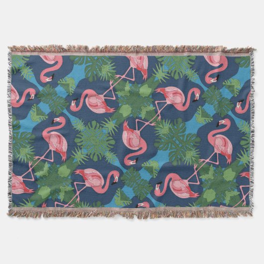 Roze Flamingo patroon Deken (Voorkant)