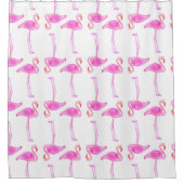Roze Flamingo patroon Douchegordijn (Voorkant)