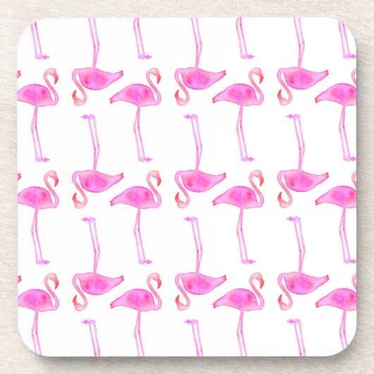 Roze Flamingo patroon Drankjes Onderzetter (Voorkant)