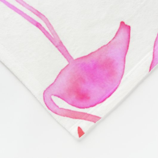 Roze Flamingo patroon Fleece Deken (Hoek)