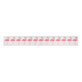 Roze Flamingo patroon Grosgrain Lint (Voorkant)