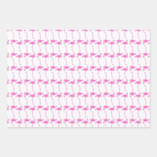 Roze Flamingo patroon Inpakpapier Vel (Voorkant 3)