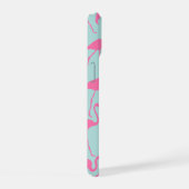 Roze Flamingo patroon iPhone 15 Case (Rechterkant)