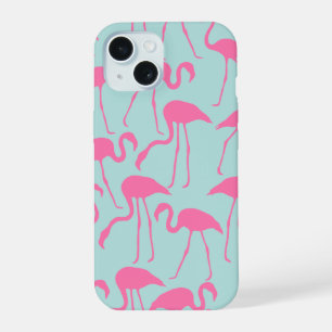Roze Flamingo patroon iPhone 15 Case