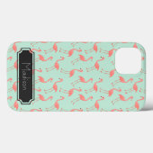 Roze Flamingo patroon | Jouw namen toevoegen Case-Mate iPhone Case (Achterkant (horizontaal))