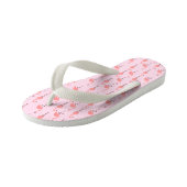 Roze Flamingo patroon Kinder Teenslippers (Schuin)