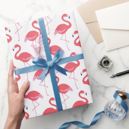 Roze flamingo patroon Kogelpapier voor riemdoeken Cadeaupapier (Geschenken)
