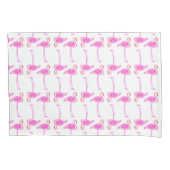 Roze Flamingo patroon Kussensloop (Voorkant-Links)