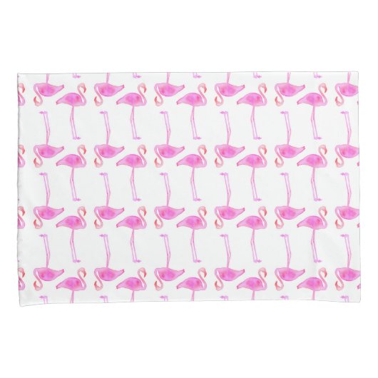 Roze Flamingo patroon Kussensloop (Voorkant-Rechts)