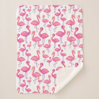 Roze Flamingo patroon Modern Sherpa Deken