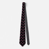 Roze Flamingo Patroon Moderne Trendy Tropisch Stropdas (Voorkant)
