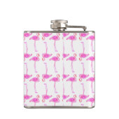 Roze Flamingo patroon | Monogram Heupfles (Achterkant)