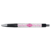 Roze Flamingo patroon | Monogram Pen (Voorkant)