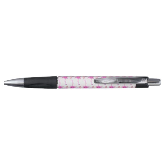Roze Flamingo patroon | Monogram Pen (Achterkant)