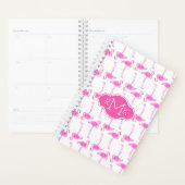 Roze Flamingo patroon | Monogram Planner (Display)