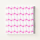 Roze Flamingo patroon Notitieboek (Achterkant)