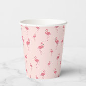roze flamingo patroon papieren bekers (Achterkant)