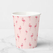 roze flamingo patroon papieren bekers (Links)