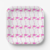 Roze Flamingo patroon Papieren Bordje (Voorkant)