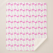 Roze Flamingo patroon Sherpa Deken (Voorkant)