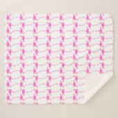 Roze Flamingo patroon Sherpa Deken (Voorkant (horizontaal))