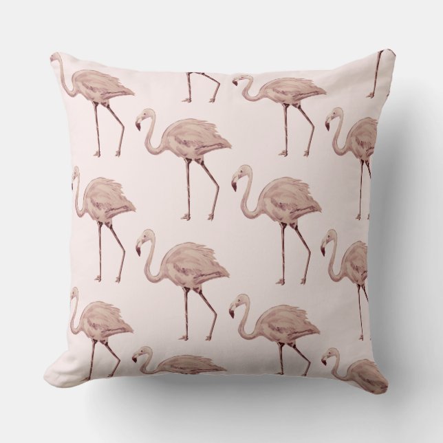 Roze Flamingo patroon Sierkussen (Voorkant)