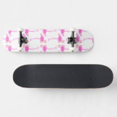 Roze Flamingo patroon Skateboard (Horizontaal)