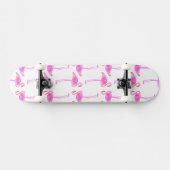 Roze Flamingo patroon Skateboard (Horizontaal)